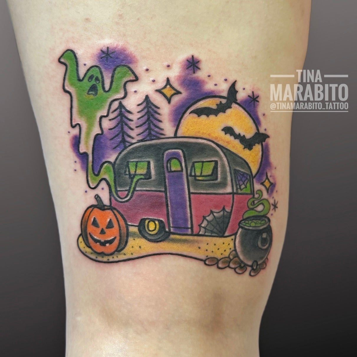toddbarlow:airstream-camper-tattoo-tattoo-tattoos-kentucky-ky-camper -airstream-outdoors-camping-nature-traditional-neotraditional